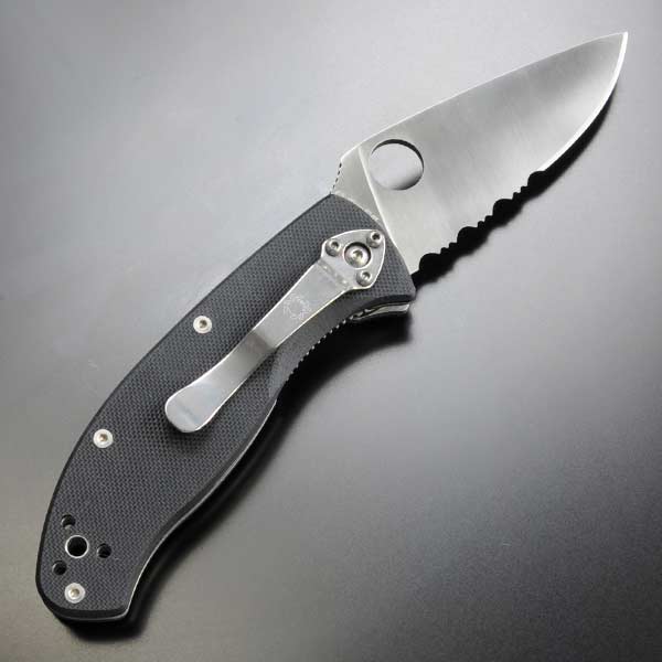 Spyderco 折りたたみナイフ Tenacious G10ブラック シルバーブレード