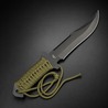 アウトドアナイフ コードラップハンドル 全長30cm ブラックコーティング フルタング構造 CN210665