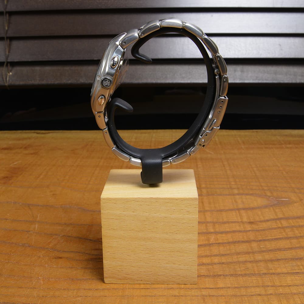 ミリタリーショップ レプマート / 腕時計スタンド G型 木製台座 ウォッチスタンド