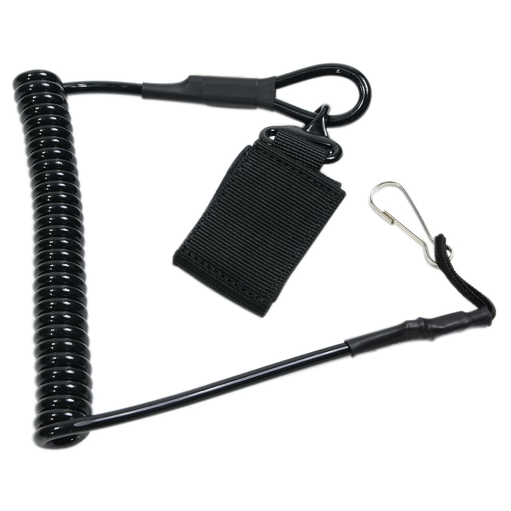 ピストルランヤード 板ナスカン付き スパイラルコード | ミリタリー