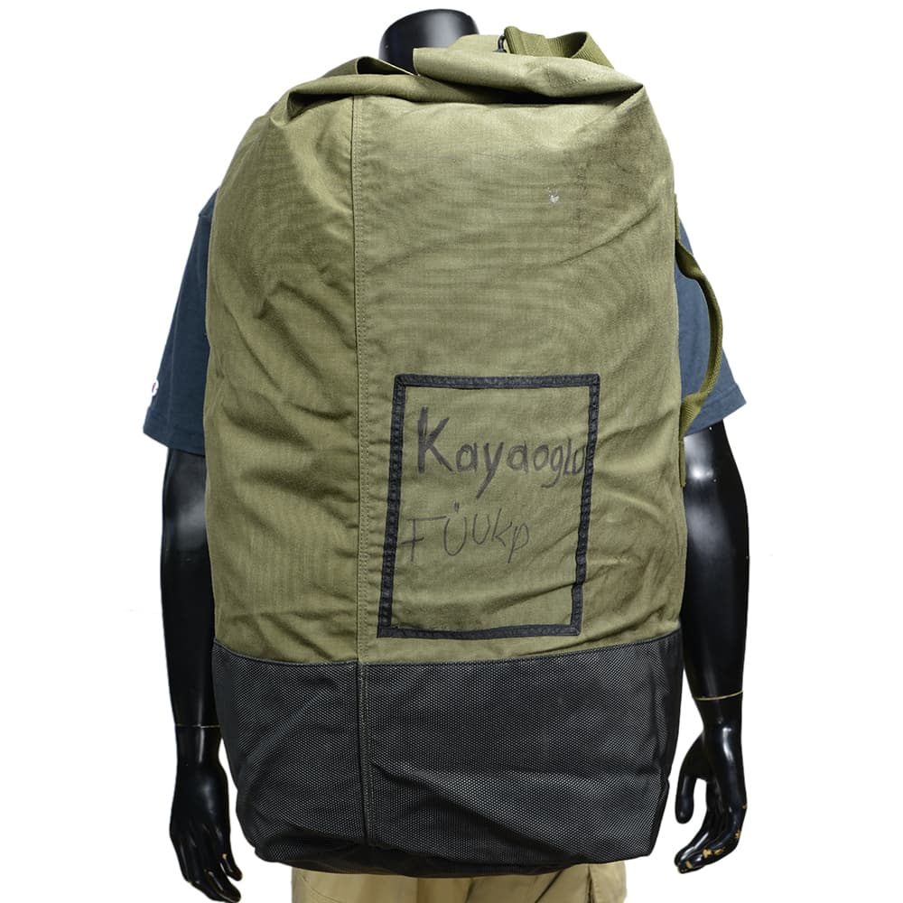 オーストリア軍放出品 ダッフルバッグ 約80L ストラップ2本 ナイロン