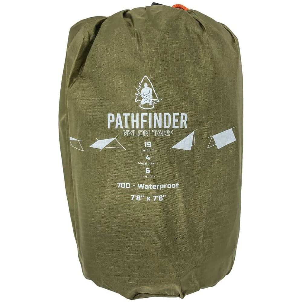 Pathfinder ナイロンタープ 約2.3×2.3m 70D防水ナイロン 収納袋 ペグ