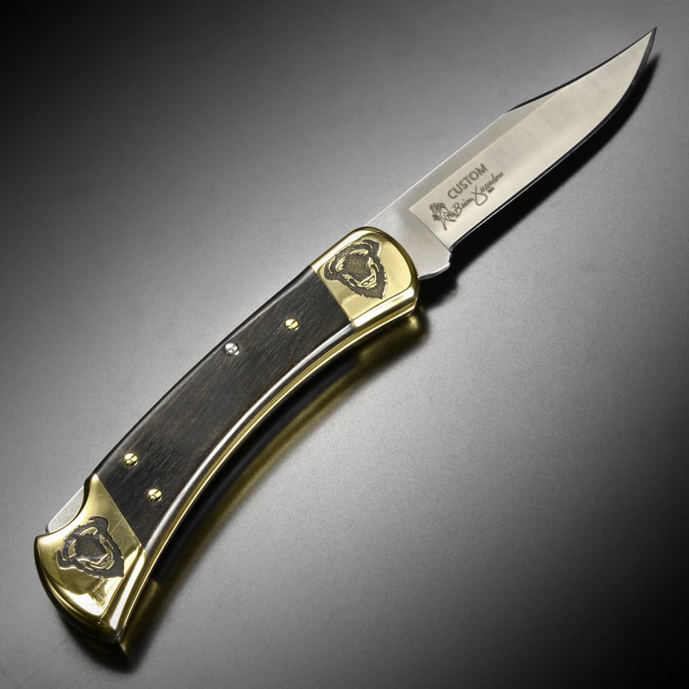 BUCK 折りたたみナイフ 110 限定品 イエローホースカスタム