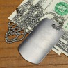 チタン製 ドッグタグ 厚さ2mm チェーン付 ツヤ無し