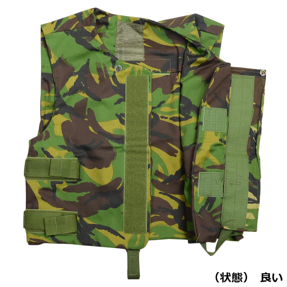 イギリス軍放出品 ボディアーマー 陸軍 ベルクロ式 背部ポケット付き