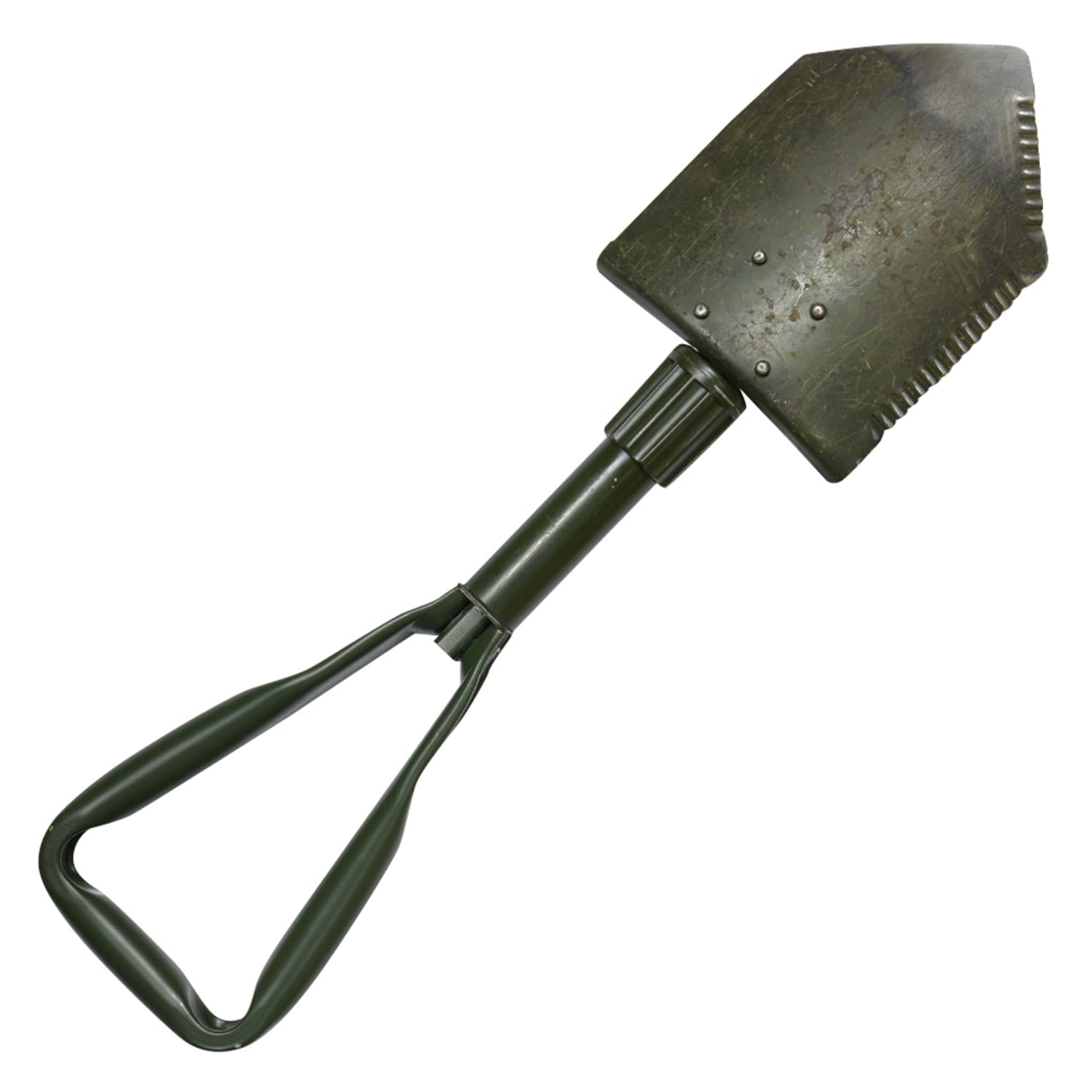 イギリス軍放出品 折りたたみスコップ 三つ折り 樹脂製ケース付き