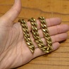 喜平チェーン 真鍮製 クラフトパーツ 4面カット 環サイズ約15×10mm