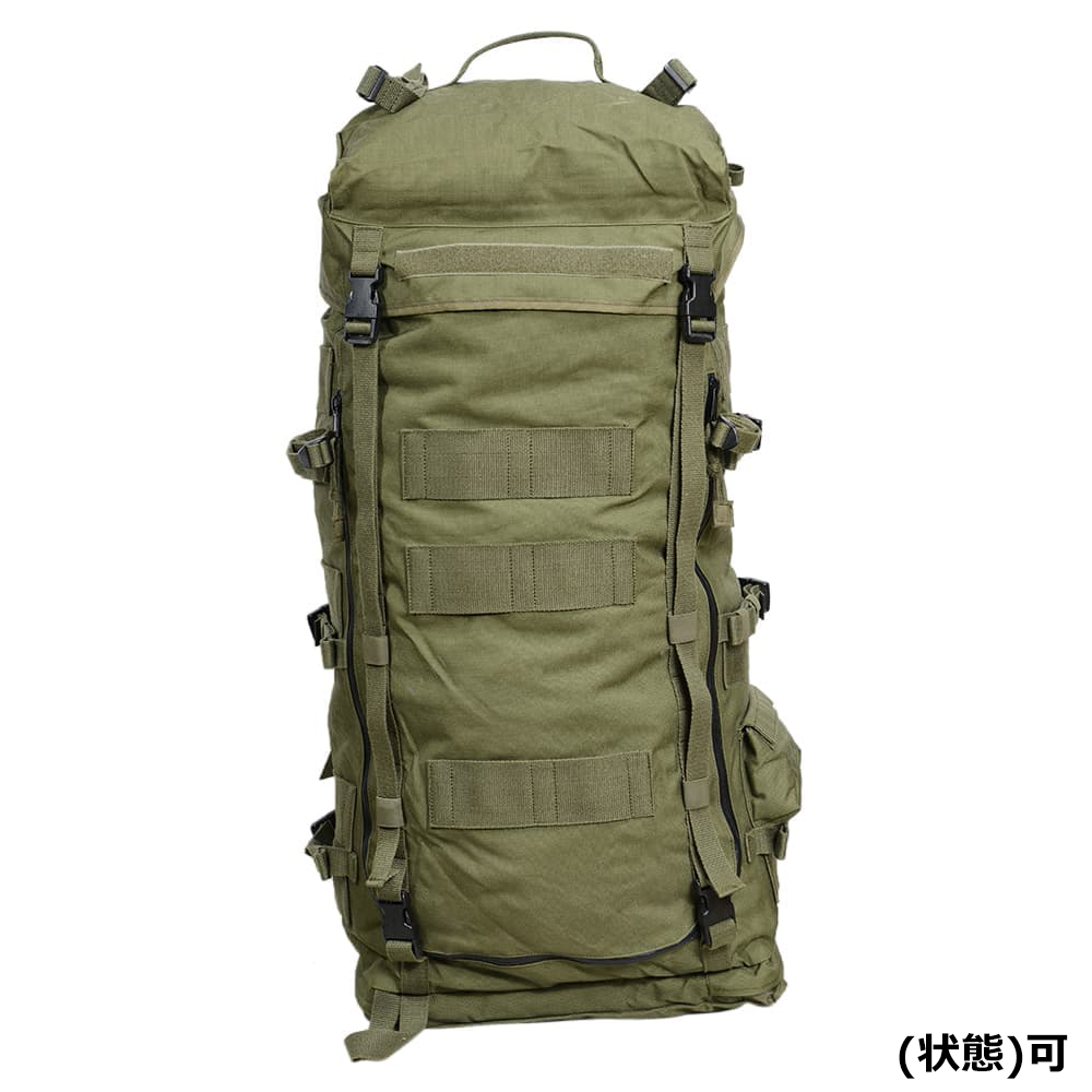 ミリタリーショップ レプマート / オーストリア軍放出品 バックパック 大型 70L 雨蓋着脱可能 ナイロン製 オリーブドラブ