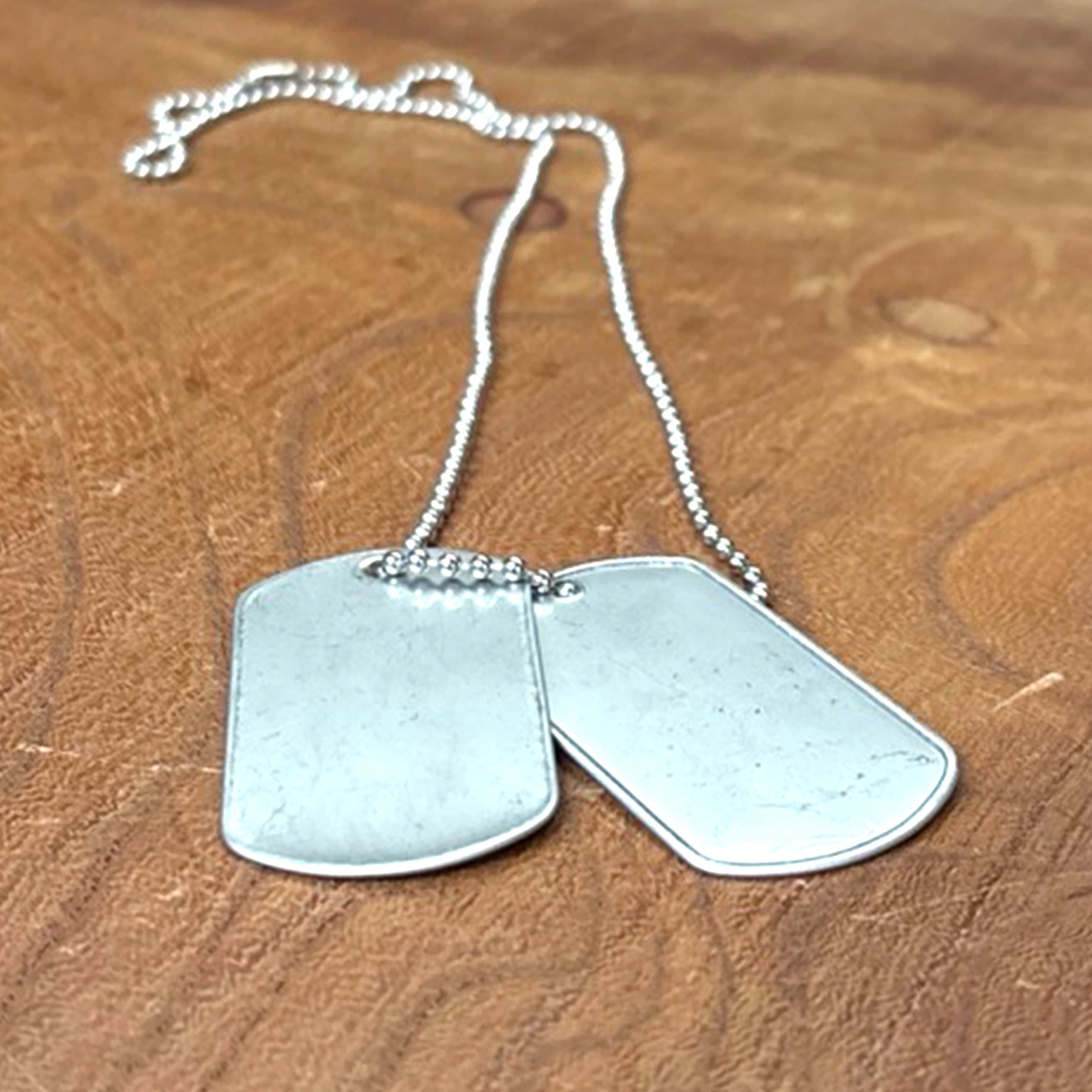 フランス軍放出品 ドッグタグ アルミ製 チェーン付き | ミリタリー