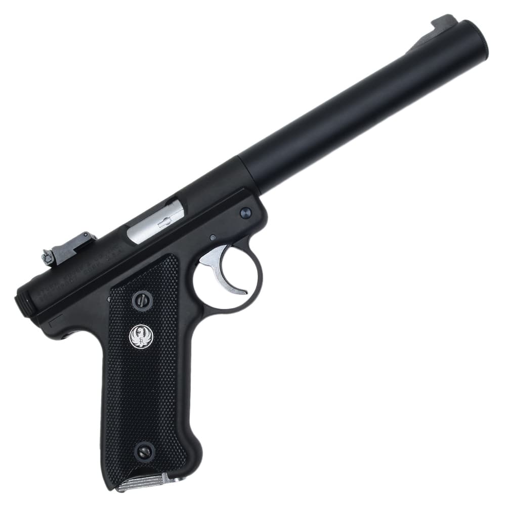 Marushin ルガー Mk1 ガスガン ブラック　予備マガジン付き ルガー Mk1 アサシンズ サイレンサーモデル ブラックヘビーウエイト