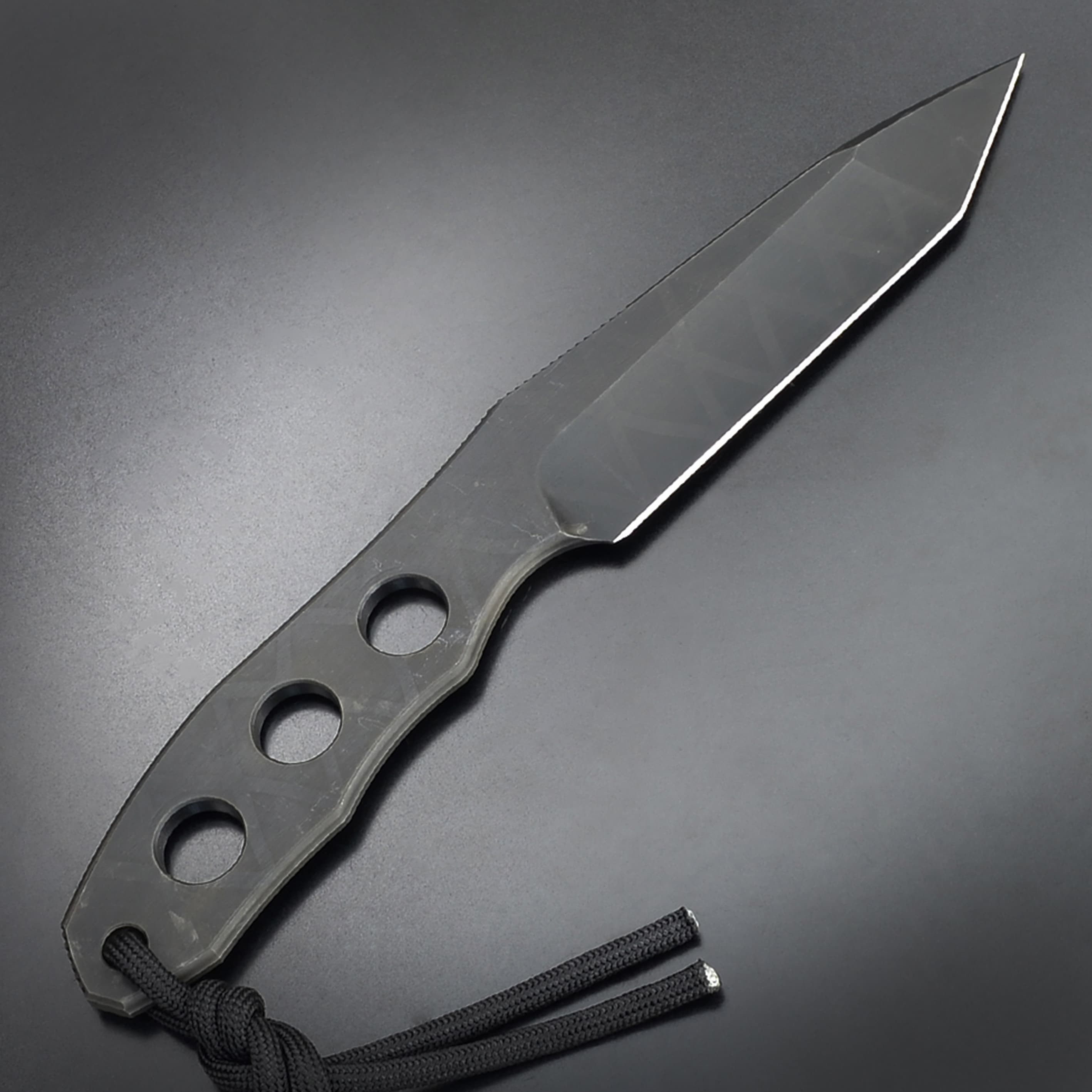 Makkari knives スケルトンナイフ 間狩純平作 ラプトルタントー 黒