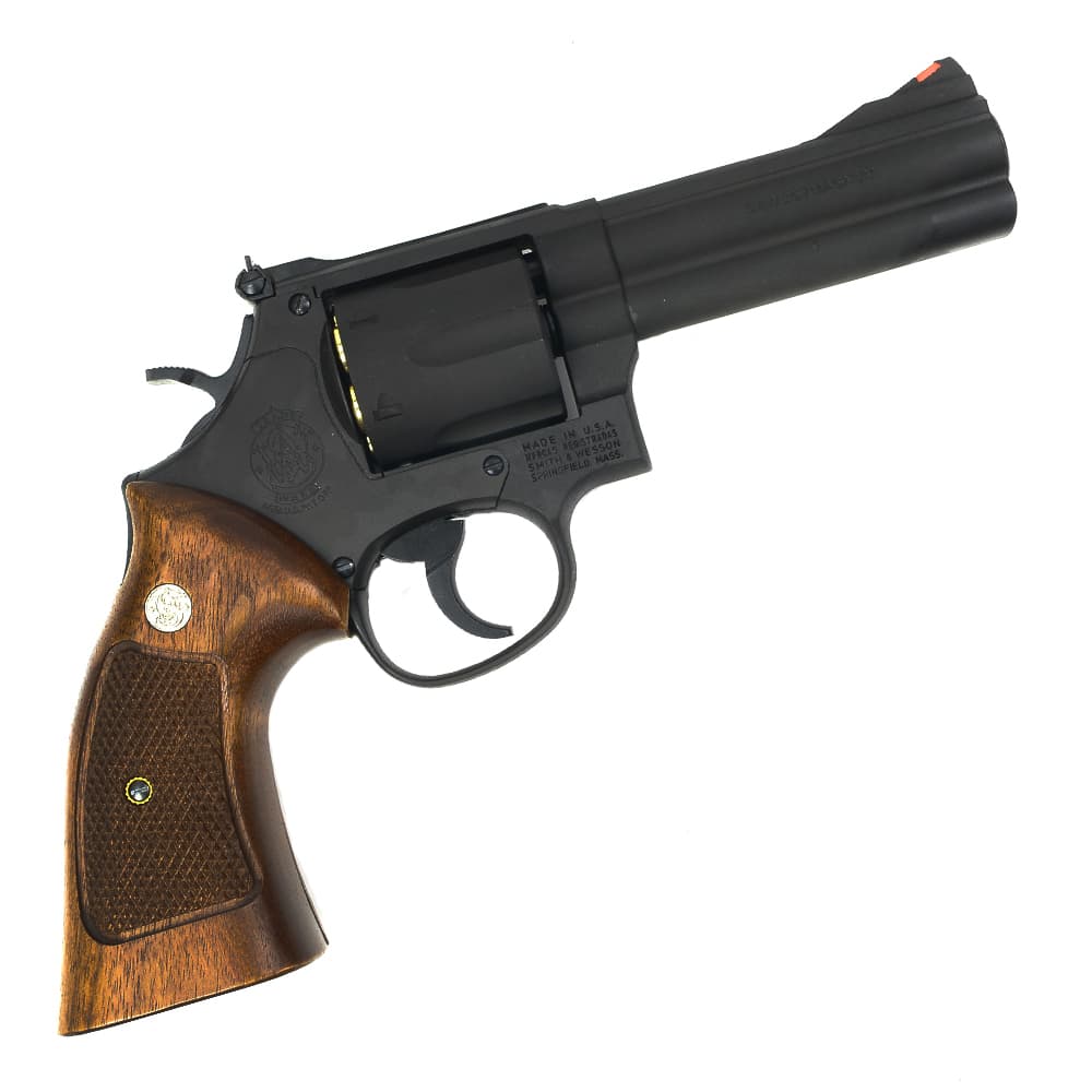 マルシン ガスガン S&W M586 ブラックHW ハーフチェッカー木製グリップ
