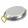 ステンレス製 オーバルプレート 両取っ手付き 深皿 約25×18cm