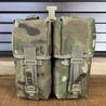 イギリス軍放出品 ダブルマガジンポーチ PLCE装備 ベルクロ式フラップ MTP迷彩 6本収納