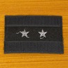 チェコ軍放出品 ワッペン 階級章 上級准尉2 星2個 細線あり ベルクロ付き OD
