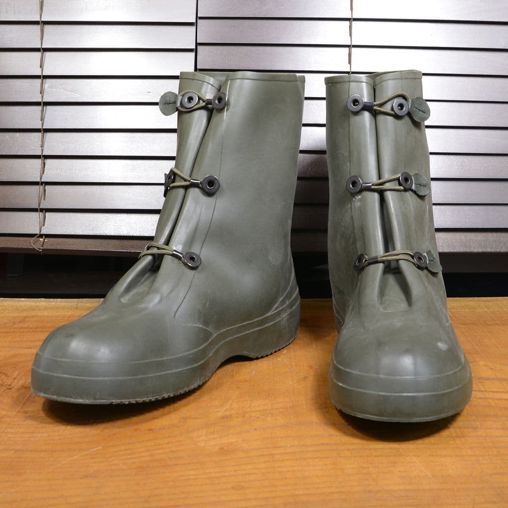 フランス軍放出品 オーバーブーツ 防水 ラバーブーツ フォリアージュ
