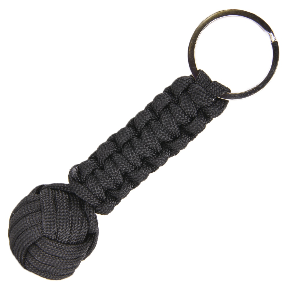 猿玉さん専用 パラコードキーホルダー 猿玉 鉄球入り [ ブラック ] モンキーフィスト