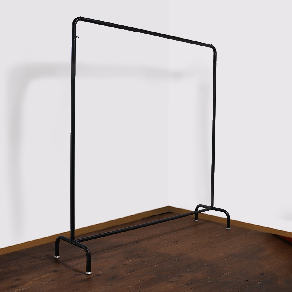 ブラックハンガーラック スチール製 組み立て式 ブラックハンガーラック スチール製 組み立て式 組立式ハンガーラック