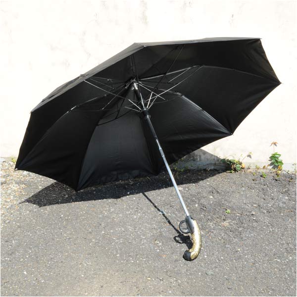 ミリタリーショップ レプマート / 折りたたみ傘 ピストル 104cm ブラック