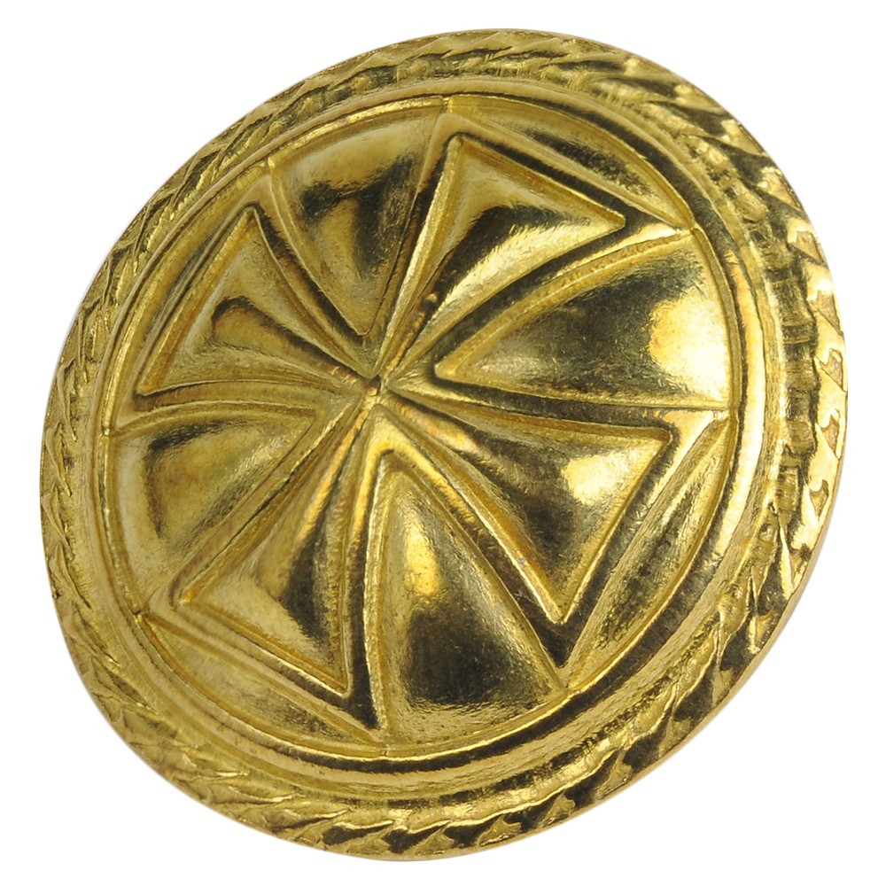 コンチョ アイアンクロス ラウンド型 真鍮 29mm | ミリタリーショップ