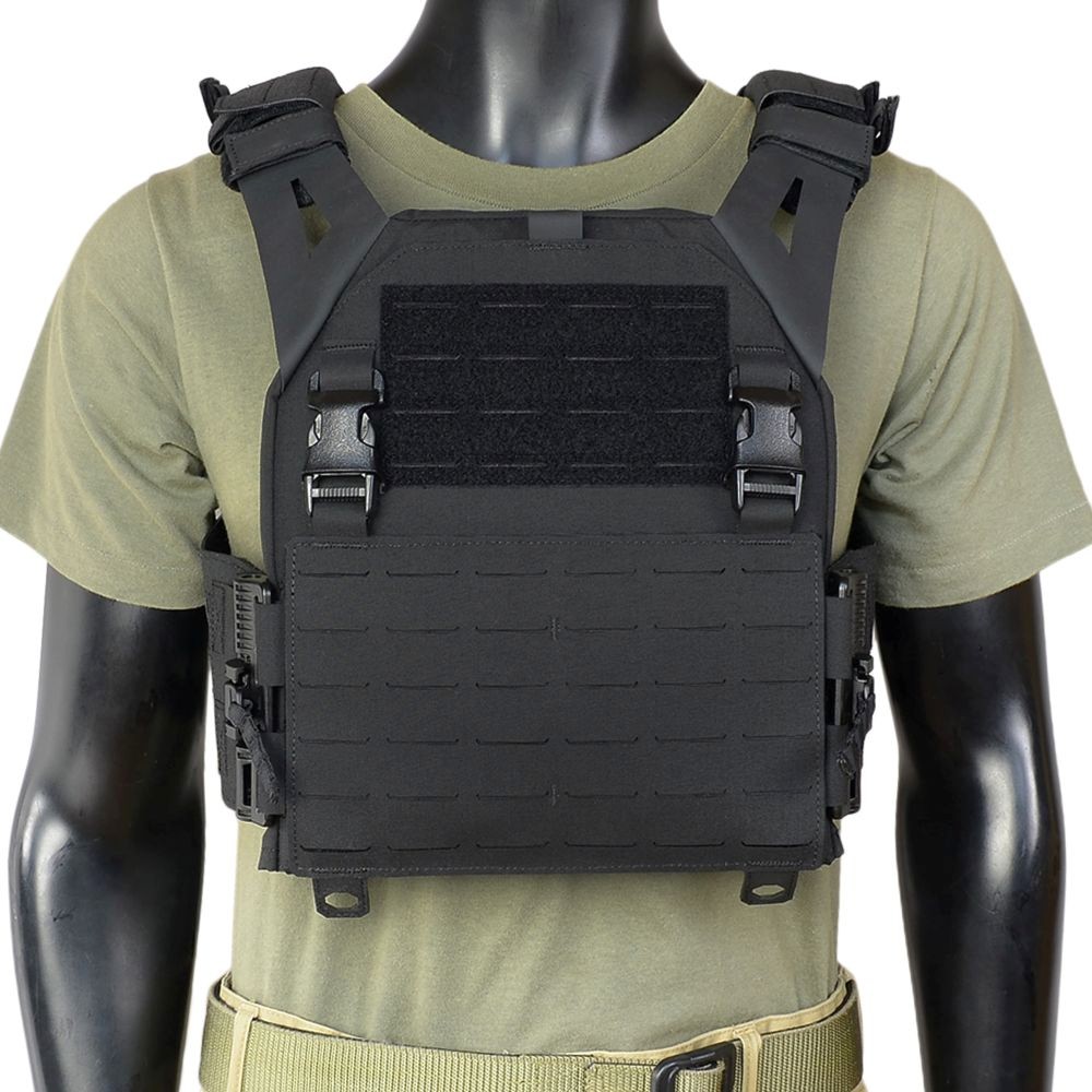 ウォーリアーアサルトシステム プレートキャリア W レーザーカット V1 LPC プレートキャリア Systems Assault Warrior レーザーカット ブラック 個人装備