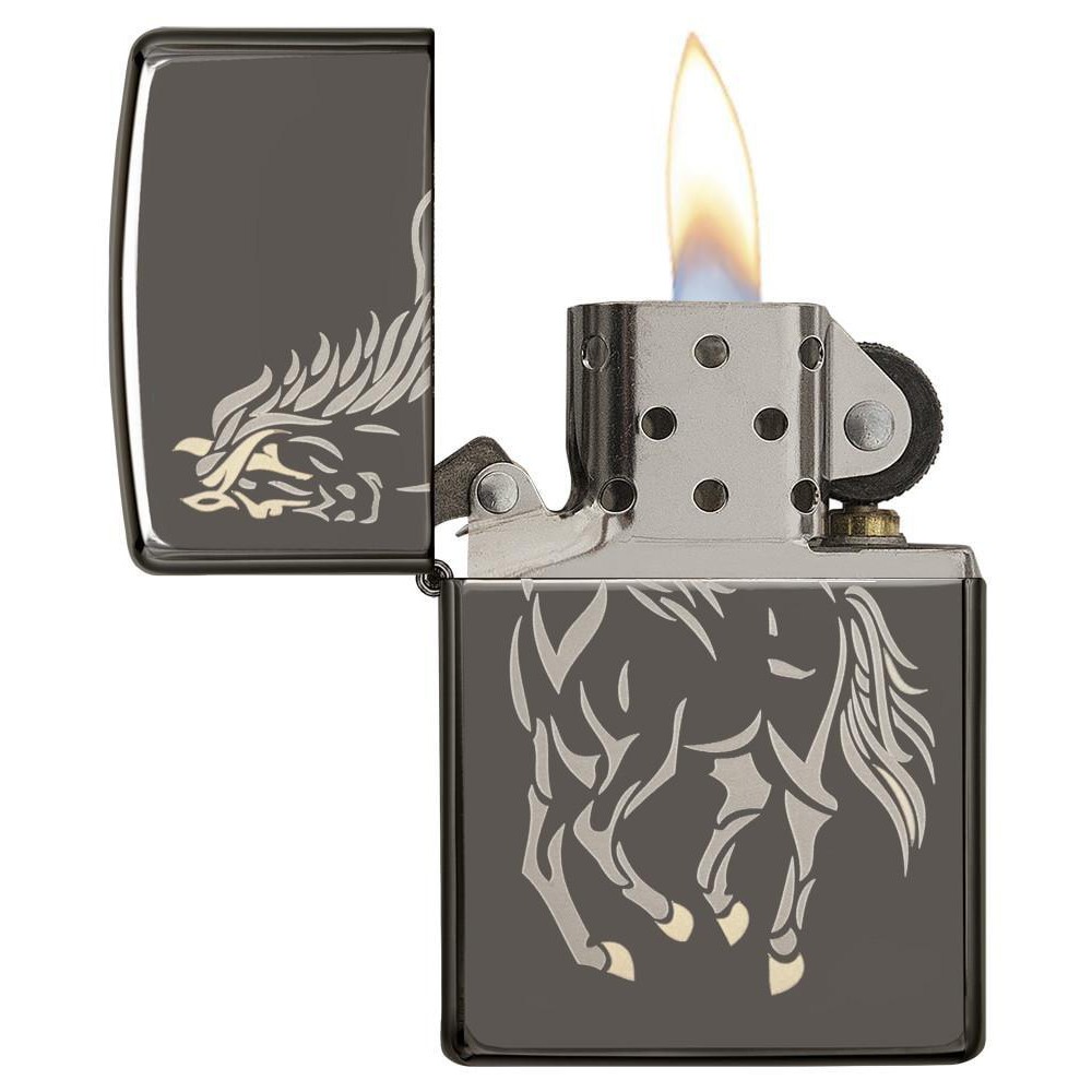 ZIPPO 競走馬 28645 ブラックアイス 鏡面仕上 | ミリタリーショップ