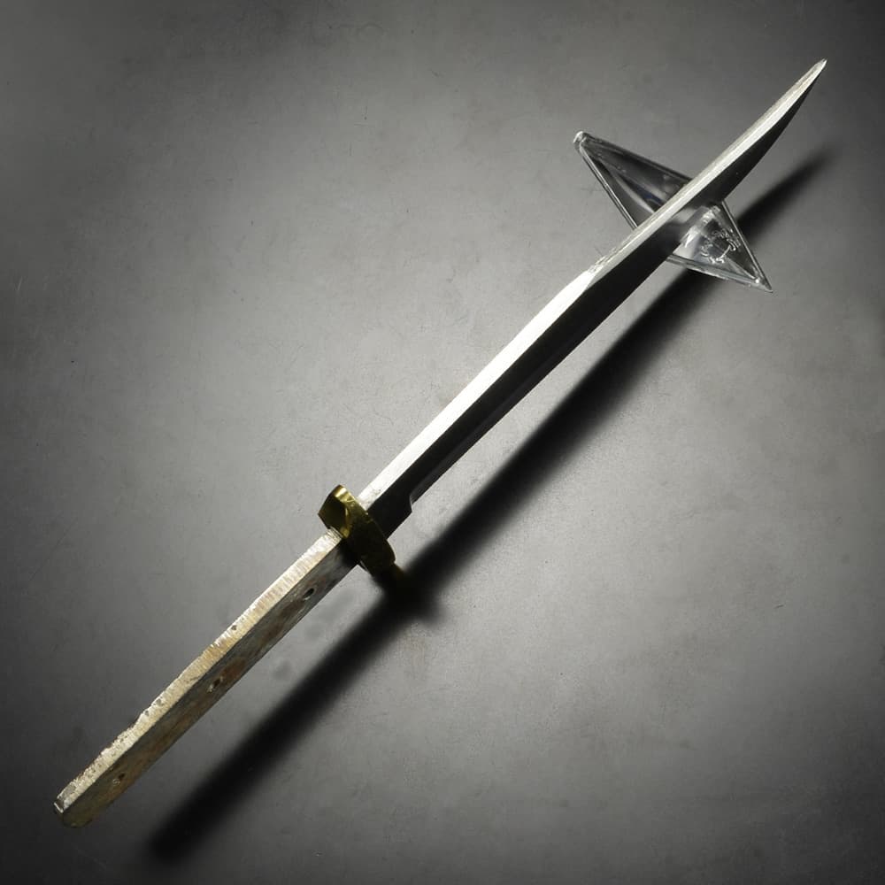 Knifemaking ナイフブレード 真鍮製ガード付き ステンレス製 クリップ