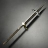 Knifemaking ナイフブレード 真鍮製ガード付き ダマスカス鋼 ハンター BL121