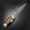 Damascus ククリナイフ ダマスカス鋼 レザーシース付き DM1232