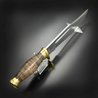 MARBLES ボウイナイフ  Stacked Leather Hunter 積層革ハンドル レザーシース付き MR556