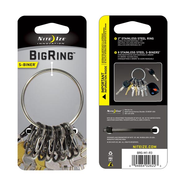 NITE IZE キーリング BigRing スチール S-Biner ビックリング BRG-M1