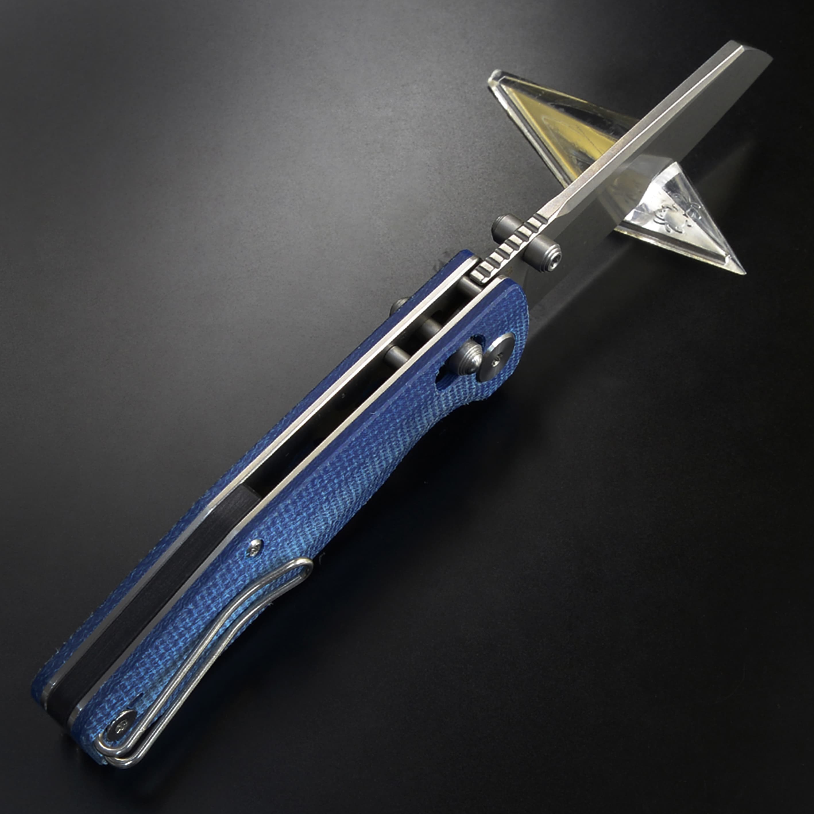 BESTECH KNIVES 折りたたみナイフ SLASHER マイカルタハンドル ブルー