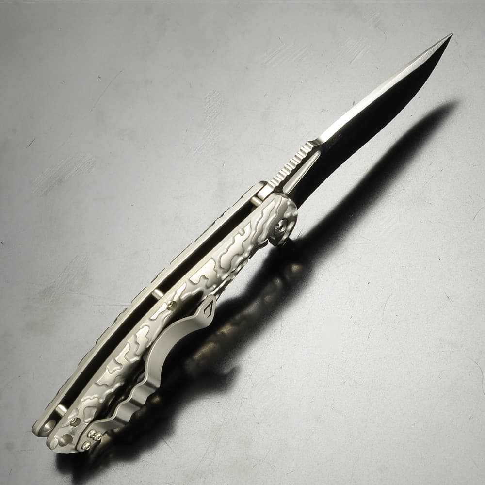 V NIVES 折りたたみナイフ Atmosphere フレームロック式 チタニウムグレー V02TIP[bvni30022r] V NIVES 折りたたみナイフ Atmosphere フレームロック式 チタニウム