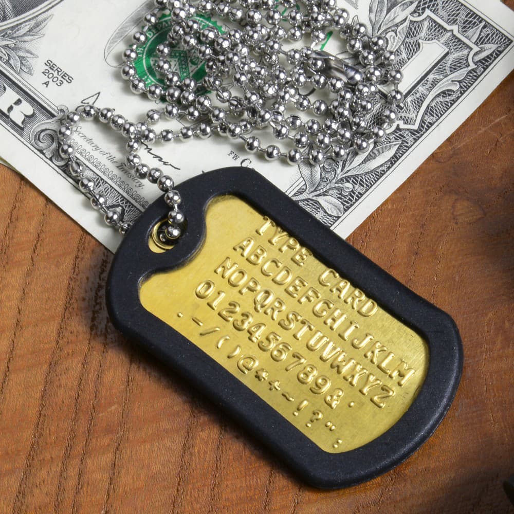 真鍮 ドッグタグ フルセット 刻印付 加工日数2〜3営業日 | ミリタリー