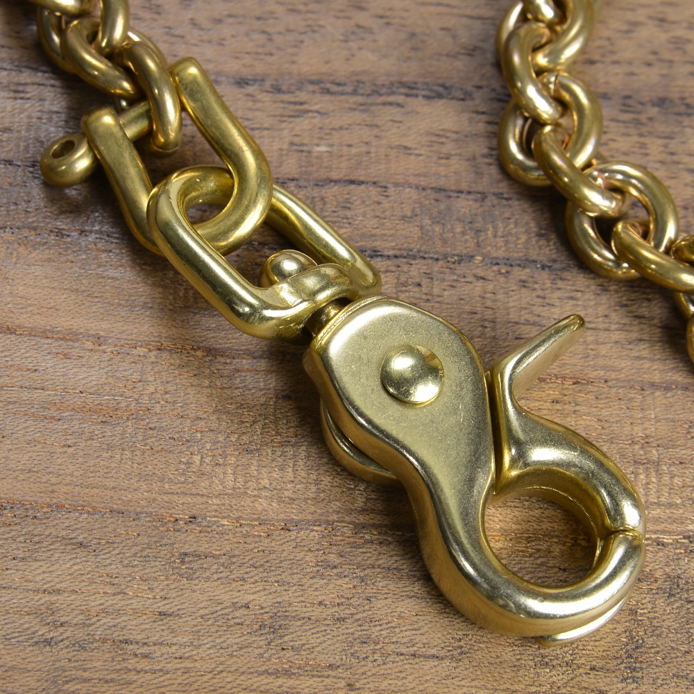 真鍮ナスカンウォレットチェーン×5 ミリタリーショップ レプマート / ウォレットチェーン 真鍮製