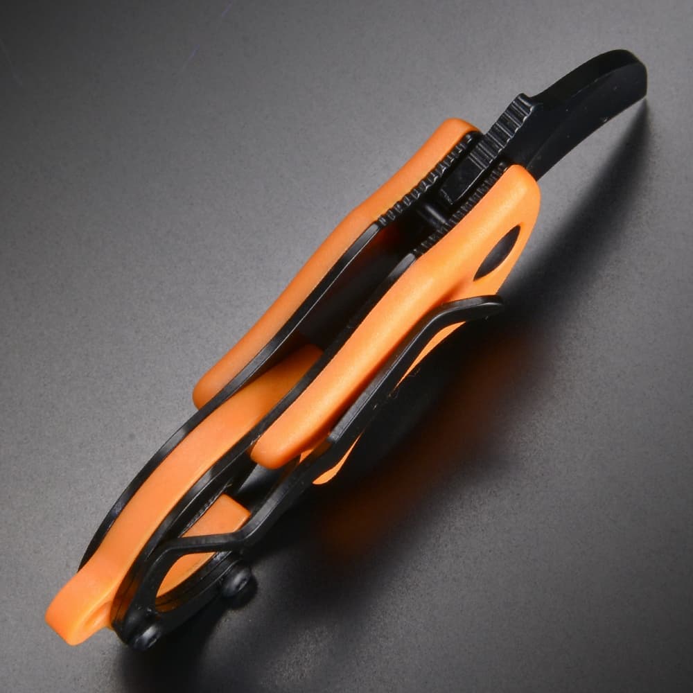 折りたたみナイフ ライナーロック式 カランビット ボールチェーン付き