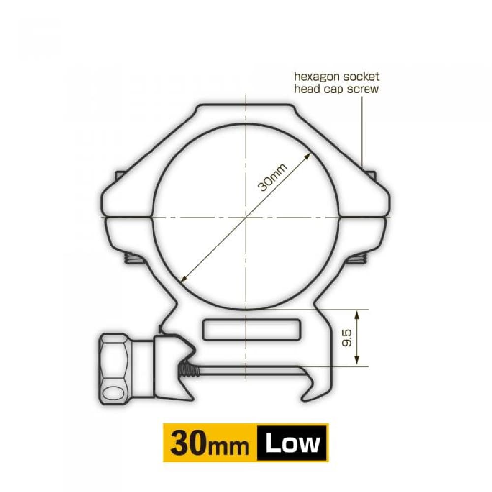 LayLax マウントリング NEO 30mm スコープ用 20mmレール対応 2個セット