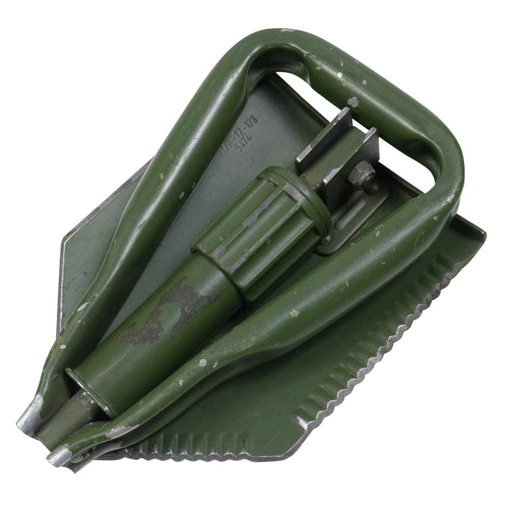 ドイツ軍放出品 折りたたみスコップ 三つ折り フレックターン迷彩