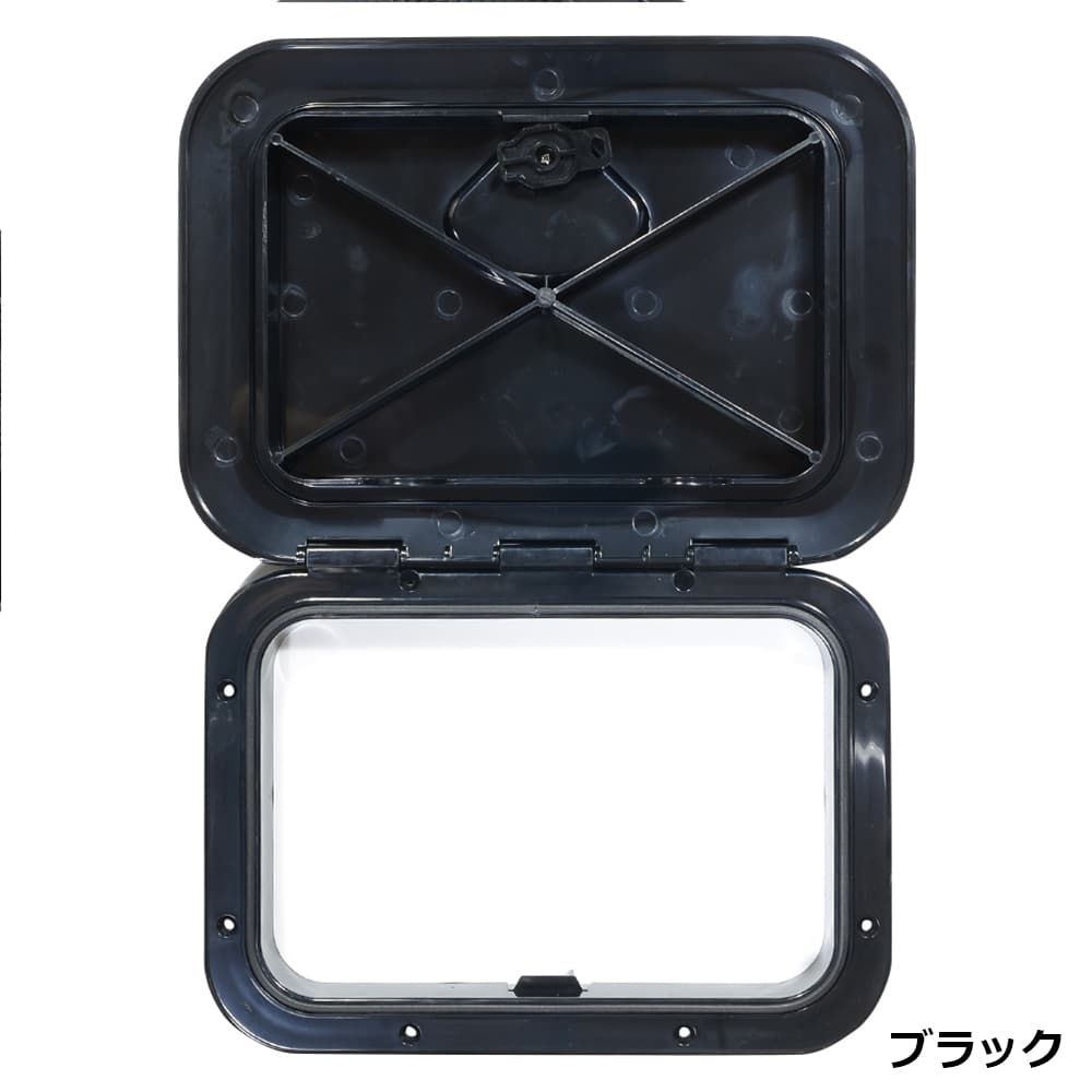 最終値下！ハッチ、RV キャンピングカーに最適なボートデッキ収納コンパートメント デッキハッチ 点検口 シングルハンドル ABS樹脂 船舶 RV