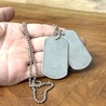 フランス軍放出品 ドッグタグ アルミ製 チェーン付き