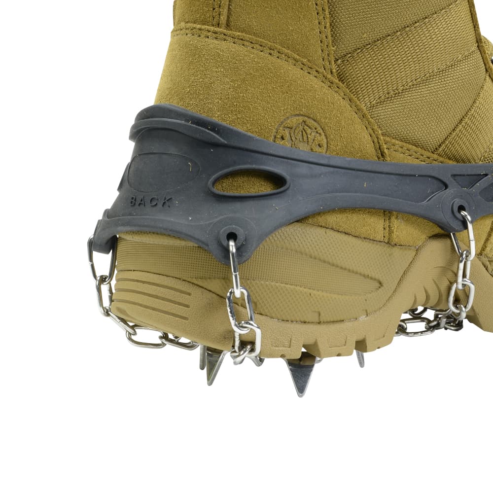 アイゼン 登山用具 ゴムバンド 13本爪 シュタイクアイゼン 収納袋付き