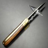 ハンドメイド 折りたたみナイフ 木製ハンドル 真鍮製ボルスター