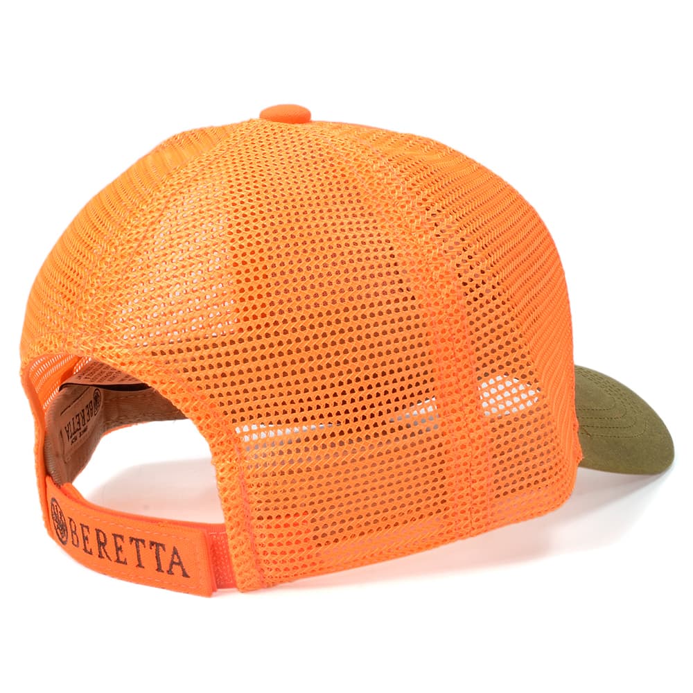 ミリタリーショップ レプマート / BERETTA タクティカルメッシュキャップ 帽子 メーカーロゴ刺繍入り ブレイズオレンジ  BC641T15150850