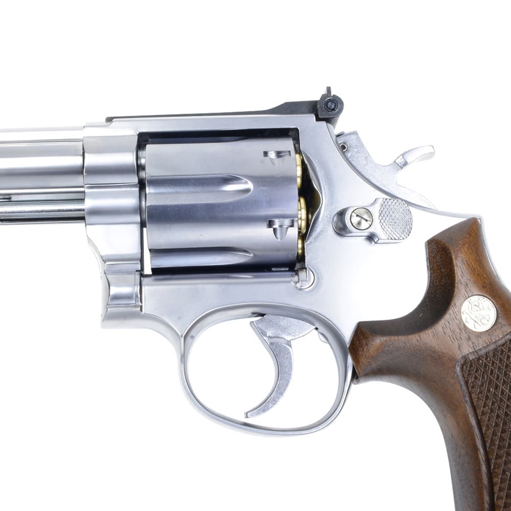 マルシン 発火式モデルガン S&W M686 4インチ 完成品 シルバーABS 木製