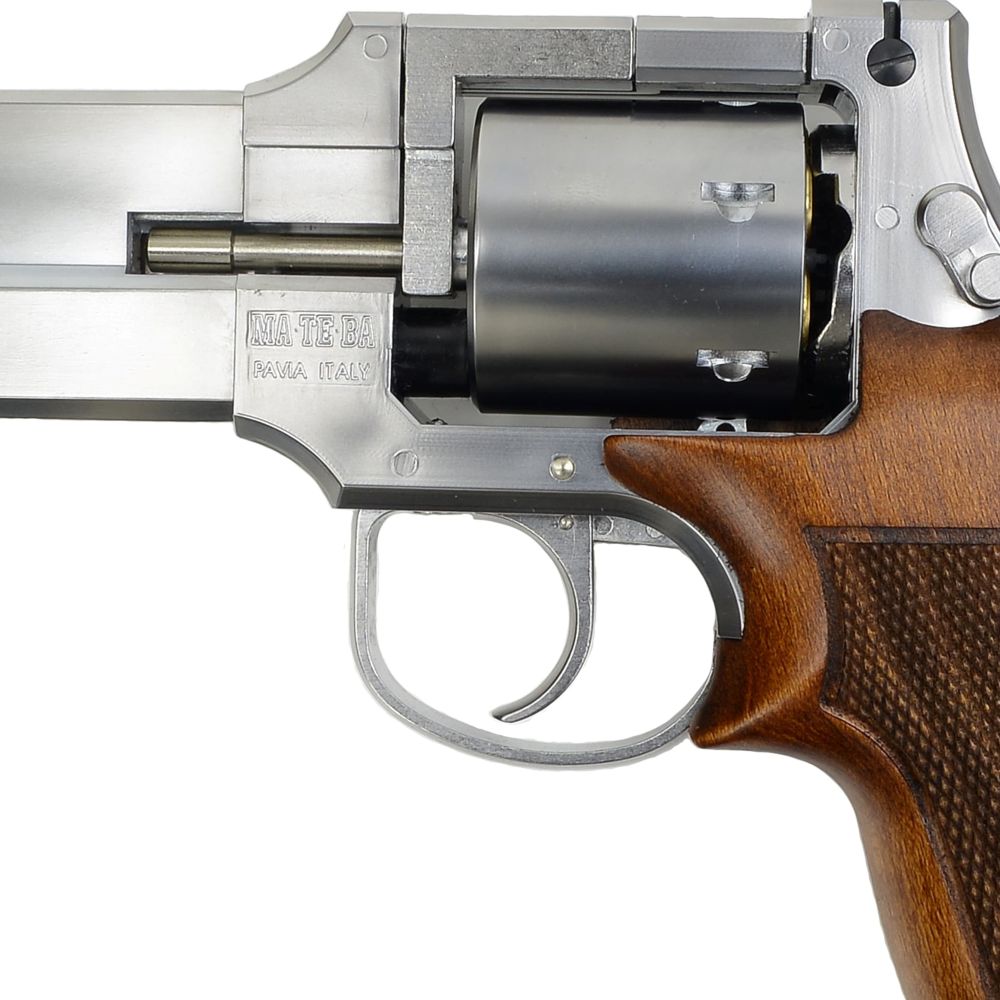 マルシン ガスガン MATEBA マテバ 4インチ シルバーABS 木製グリップ