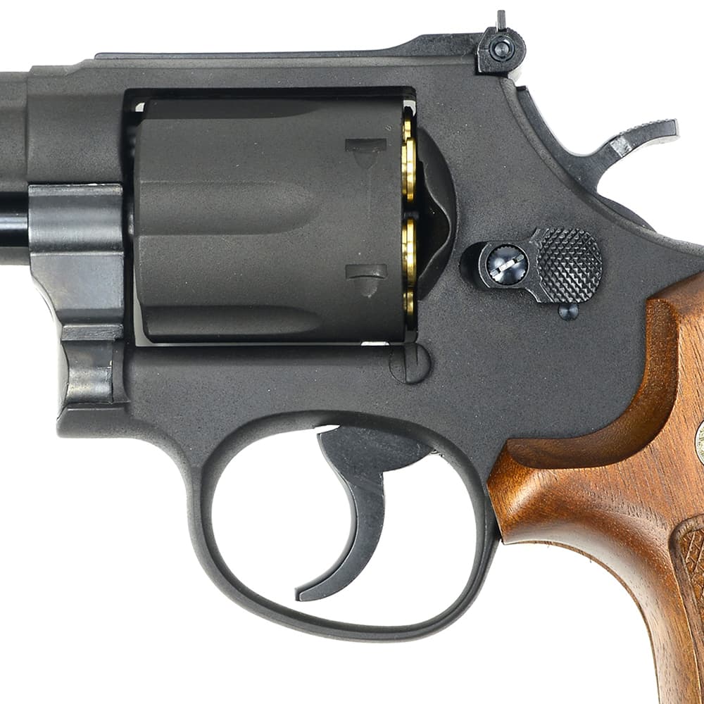 マルシン ガスガン S&W M586 ブラックHW ハーフチェッカー木製グリップ