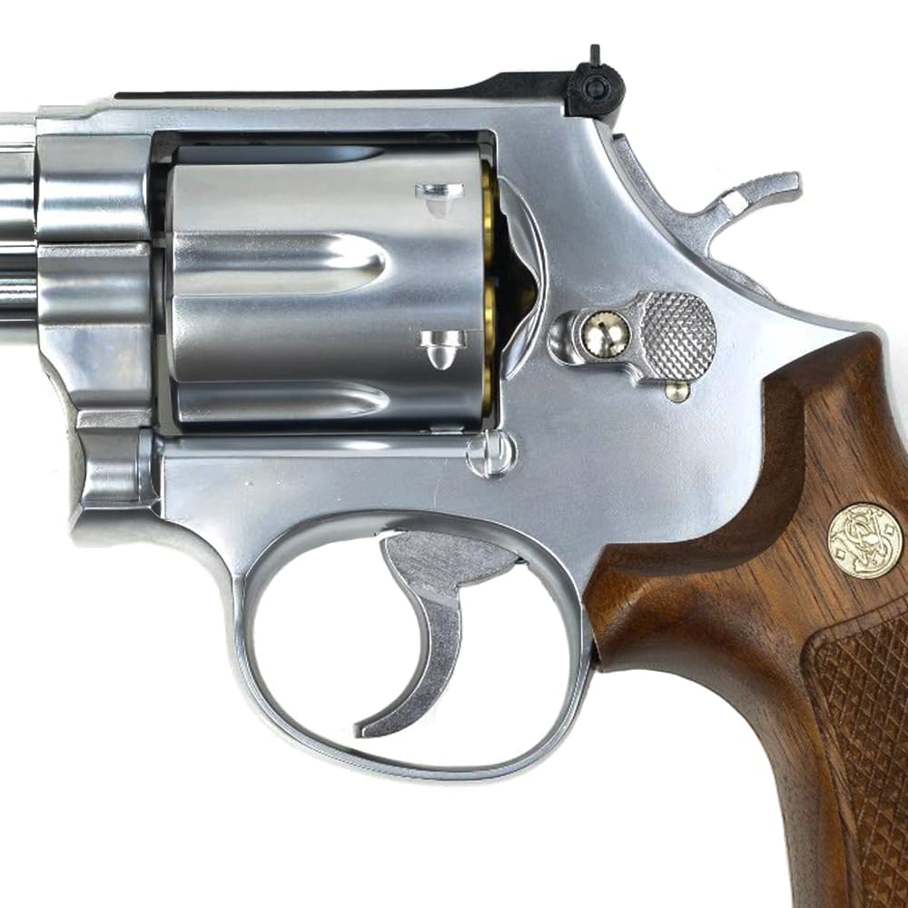 マルシン ガスガン S&W M686 シルバーABS ハーフチェッカー木製