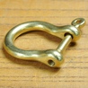 シャックル 馬蹄型 真鍮パーツ 磨きあり