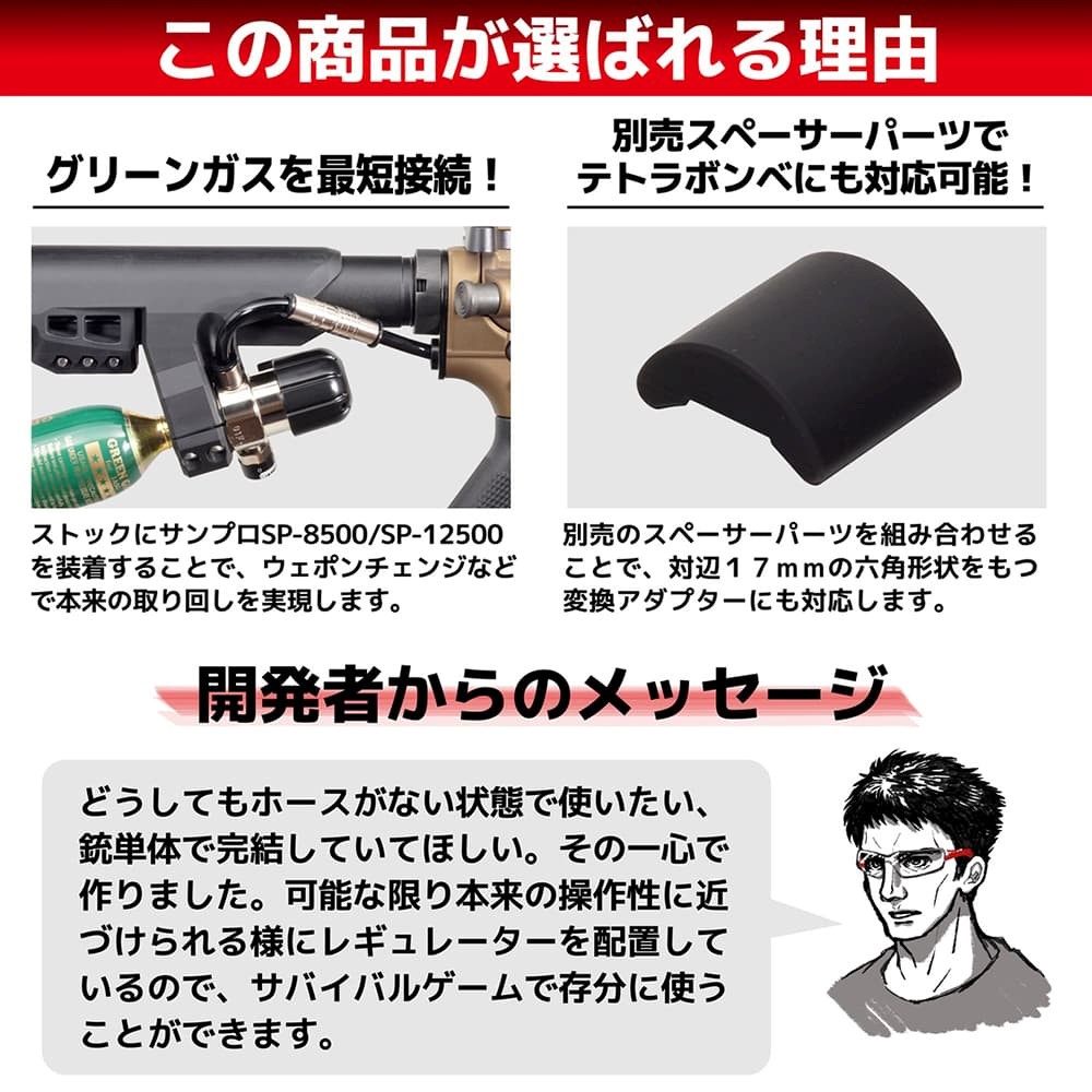DCI Guns ストック サンプロ レギュレーター SP-8500/SP-12500用 M4