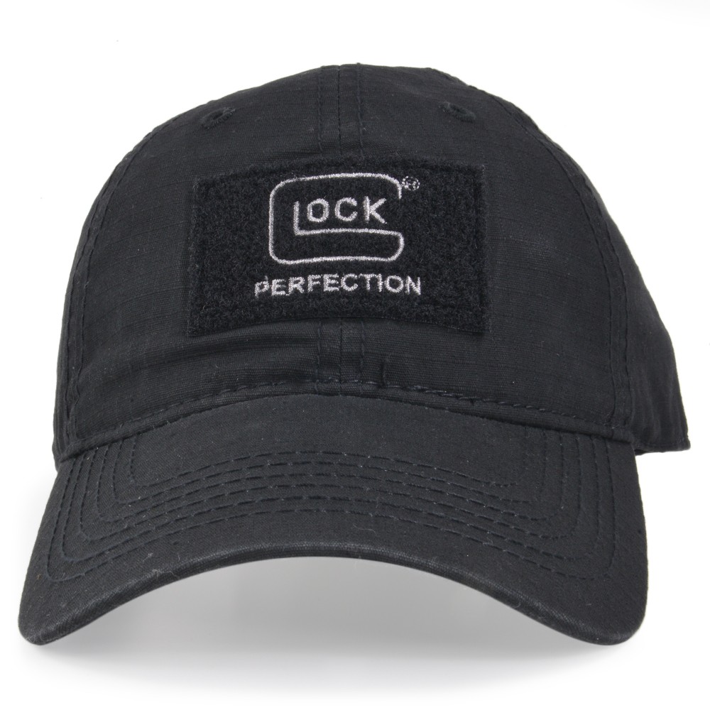 Glock Perfection ベルクロ付き キャップ ブラック | ミリタリー